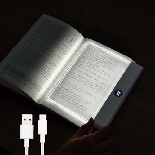 Lampe de lecture LED plate rechargeable transparente x3 blanche