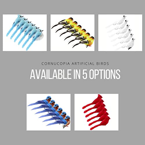 Cornucopia Imitation Bluebirds (6-Pack); Little Blue Birds For Crafts, Christmas Trees And Seasonal Displays And Wreaths #TOP7