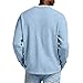 Henley Shirts for Men Big and Tall Long Sleeve Waffle Knit Shirt Plain Plus Size Comfy Thermal Jersey Golf Workout Shirts Lightweight Fashion Waffle Texture Shirt Button Vneck Tshirts Light Blue 4XL