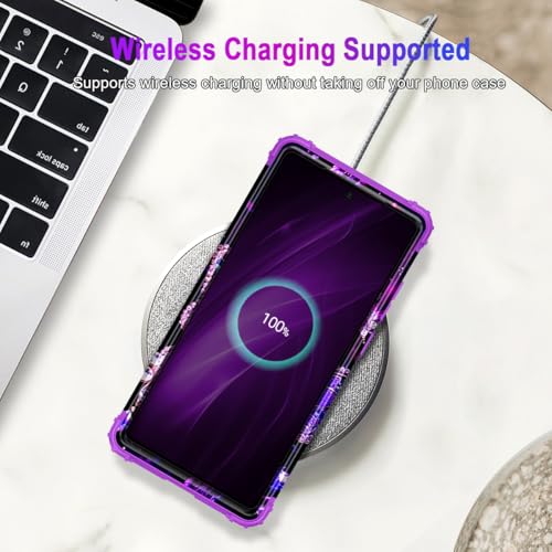 Miqala for Galaxy Note 20 Case,Glow in The Dark Three Layer Heavy Duty Shockproof Full Body Protection Hard Plastic Bumper+Soft Silicone Protective Case for Samsung Galaxy Note 20,Dark Butterfly by Miqala - Used condition - Image 6