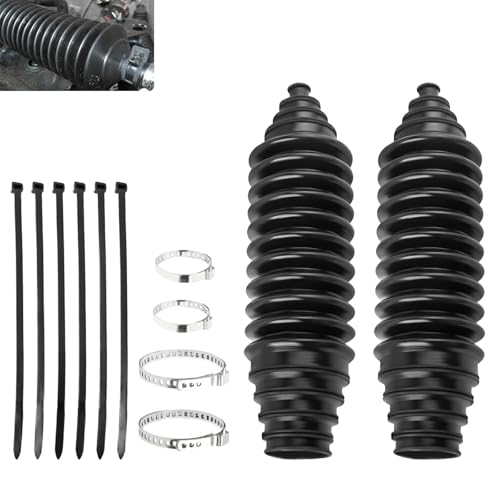 FSLPQP Car Rack and Pinion Boot Steering Tool Kit, Silicone Inner Tie Rod Boot Set With Bellow Cable Ties Clamps Professional Automotive Accessories For Steering System Maintenance