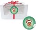 Produktbild 12 CUPCAKE PATISSERIE BIO BOXEN + 24 AUFKLEBER: 12 Boxen Sichtfenster Aufbewahrungsbox 24 Sticker RUDOLF GRÜN HO HO HO Flach liegend geliefert faltbar L 13cm x B 11cm x H 8cm (ohne Schleife)