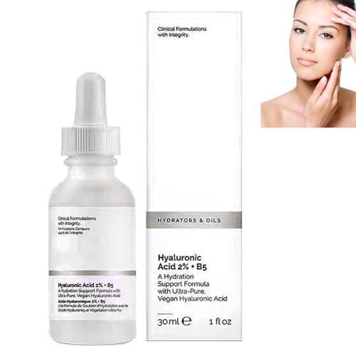 Ácido Hialurónico 2% + B5,Suero de Reafirmante Facial,Serum Acido Hialuronico,Sérum Hidratante Rellenador Hialurónico,Sérum Facial Ligero y Hidratante,B5 Esencia para Rostro