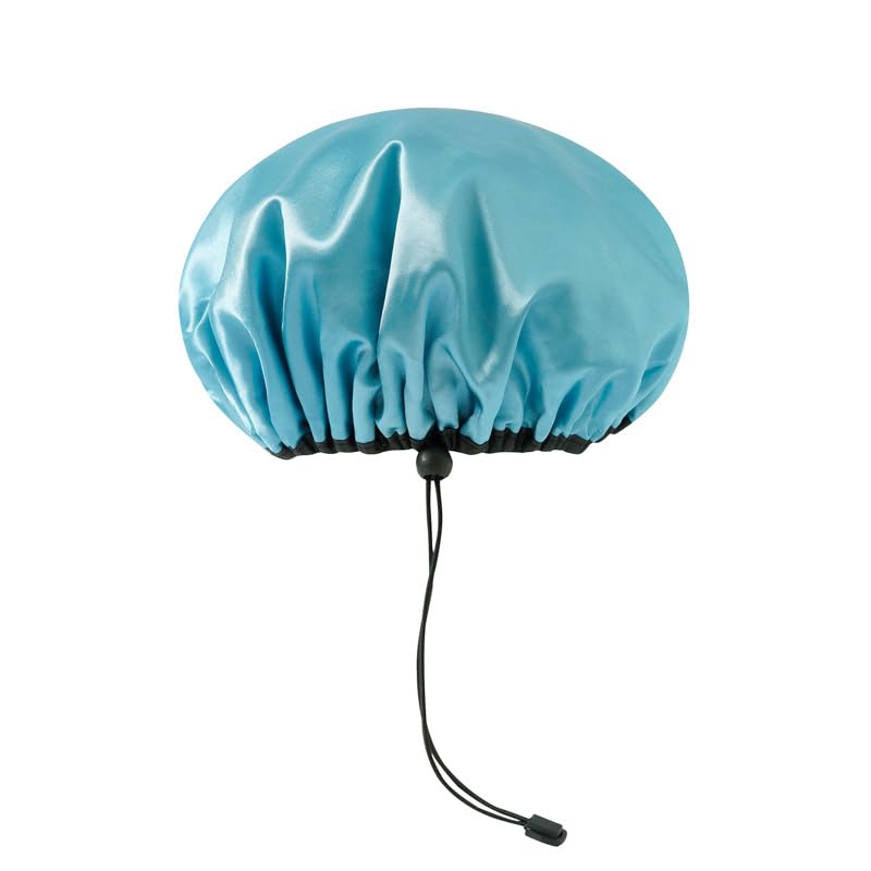 Blue shower cap
