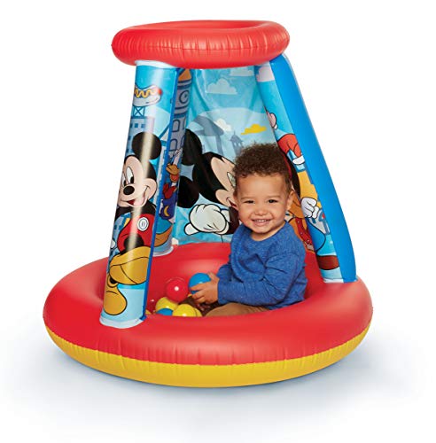 Mickey Mouse Kids Ball Pit, 1 Inflatable & 15 Soft-Flex Balls by Mickey Mouse - Used condition - US$19.67