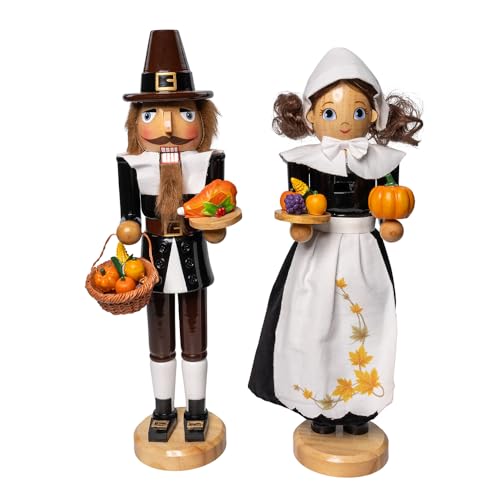 Kurt Adler 15 Inch Pilgrim Man & Woman Nutcracker 2 Piece Set by Kurt S. Adler - Used condition - US$39.38