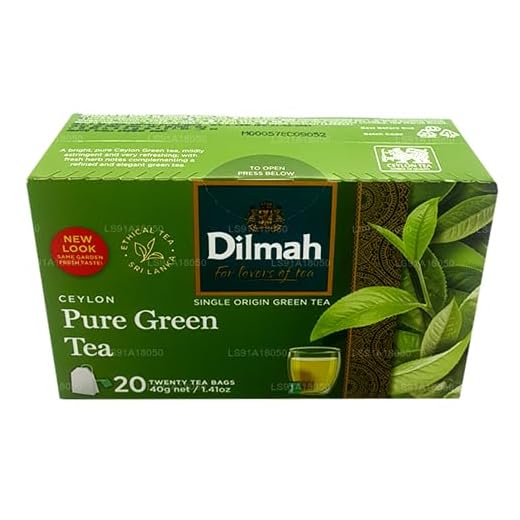 Dilmah Pure Ceylon Green Tea - 20 Tea Bags - Finest Sri Lankan Green Tea