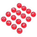 BESPORTBLE 16 Piezas Dados De Billar para Fiestas Bolas para Jugadores De Billar para Minijuegos para Números