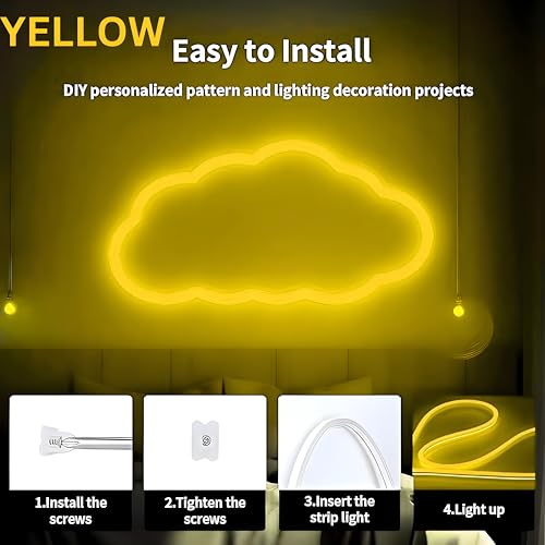 Image of HEADLY 16.4 Feet LED Neon Strip Lights, with 12V Adapter, Waterproof IP65, Silicone Flexible Rope Light for Home Wall Decor | Neon Lights | 5 Meter |