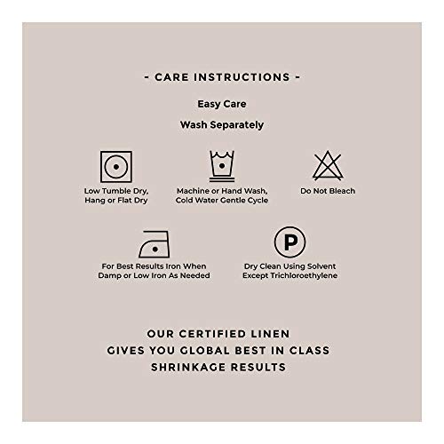 D'moksha Easter Tablecloth 60 X 120 Inch Natural For Rectangle Table- 100% Pure Linen Tablecloth 120 Inches, Machine Washable- Seasonal Holiday, Party, Dining Table Decoration, Gift #TOP6