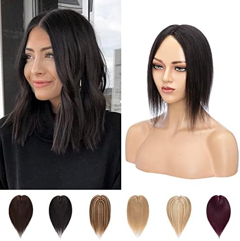 Hair Bangs Clip in #02 Dark Brown One Piece Hair Fringe Light Bangs Remy Human Hair Extensions Thin Front Hair with Temples