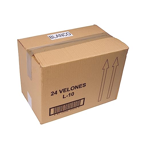Miniatura 7 de Caja 24 Velones Liturgicos Blancos Grandes 26x6cm Cera De Parafina Duración 8 Dias 24 Grande Alto