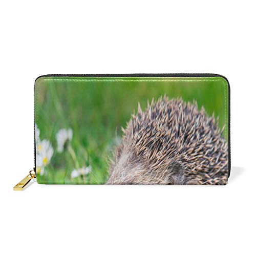 Preisvergleich Produktbild GIGIJY Geldbörse für Damen, Echtleder, mit Reißverschluss