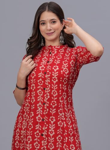 Image of rytras Women Printed A-Line Kurta Set with Palazzo Pants