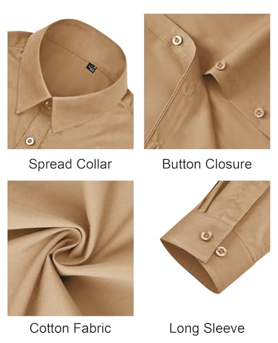 Image of J.VER Button Down Shirts for Women Stretch Collared Long Sleeve Dress Shirt | Business Casual, for Work Office, Meetings, Dinner, Dates, Travel, Leisure, Elegant, Workout, Social Gathering, Commute