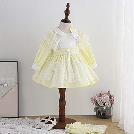 Amazon Co Jp 子供用 長袖 プリンセス ドレス レース スカート 秋 子供用 ドレス セット ベビードレス ベビーデイジー 結婚式 セレモニードレス フォーマルドレス 女の子 服 ファッション小物