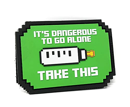 Image of It's Dangerous to Go Alone Baby Bottle Diaper Bag PVC Hook and Loop Patch | Funny Tactical Patch