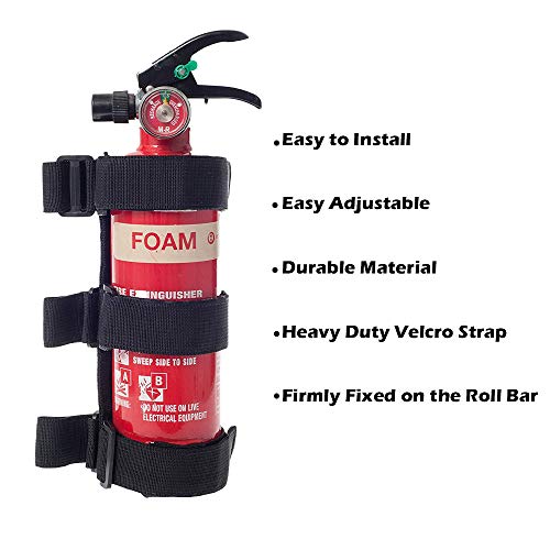 Adjustable Roll Bar Fire Extinguisher Holder 3 lb for All Series of Jeep Wrangler Fire Extinguisher Holder,for ATV/UTV Fire Extinguisher Mount, for Jeep Bracket Fire Extinguisher Mount