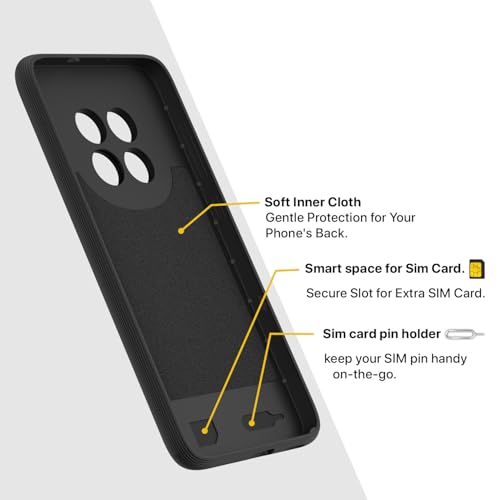 Image of Pikkme Back Cover for Oppo F29 5G Camera Protection 3D Hexa Cube Design Silicone Protective Bumper Case (Black)