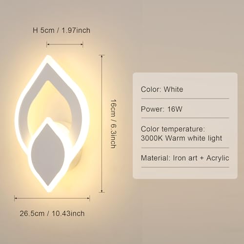 Lámpara de pared moderna acrílica de 16W con tecnología LED interior 2