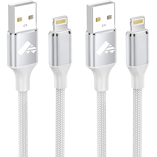 iPhone Charger Cable 1.5M 2Pack, Aioneus USB A to Lightning Cable MFi Certified iPhone Cable Nylon Braided iPhone Charging Cable Fast Charging for iPhone 14 13 12 11 Pro Max XR XS Max X 10 8 7 6 Plus