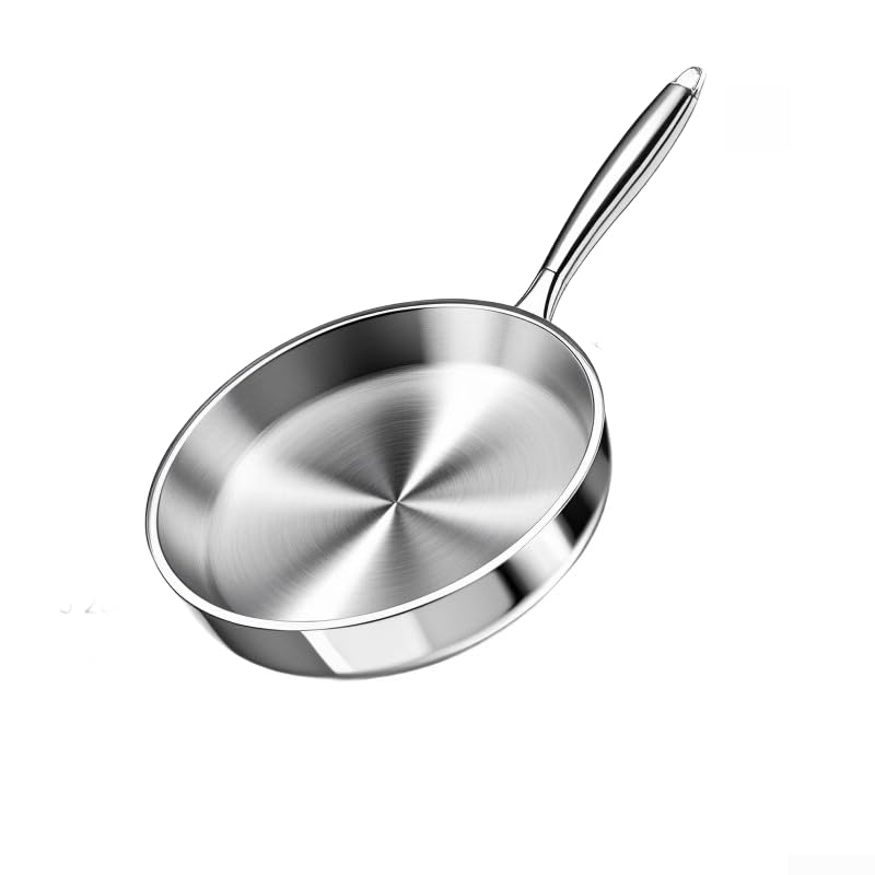Poêle sans revêtement 24 cm inox 316L pour une cuisine saine