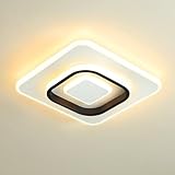 MELAYR Plafonnier LED Moderne 23W, 3000K/4500K/6500K Lampe Plafond 2300lm CRI≥80, Luminaire Plafonnier pour Salon, Chambre, Bureau, Cuisine et Couloir avec Fonction Mémoire Blanc