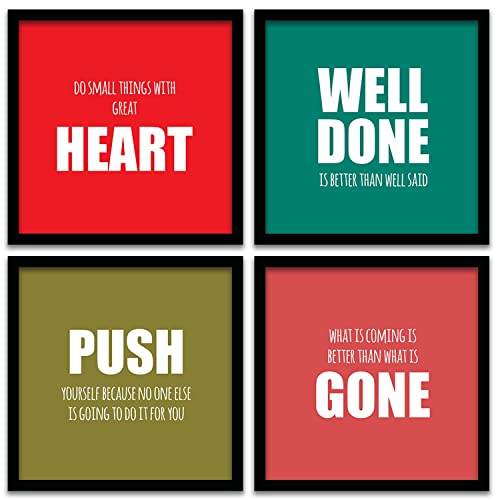 Image of kotart - Motivational Quotes Frames for Wall Decor - Photo Frames for Wall Decoration - Quote Wall Poster with Frame - Wall Frames for Home and living room (Art 4, 10x10 inch)