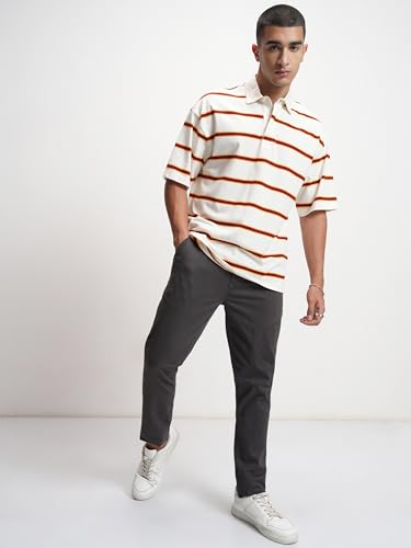 Image of Highlander Men's Slim Fit Formal Trousers | Ankle Length |Smart Trousers for Men | Chino Trousers for Men|Elegant Design | Comfortable Fabric for Daily Work & Formal Occasions