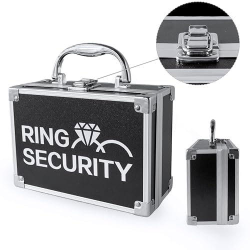 Ring Bearer Security Briefcase with Holder Pad, Wedding Security Case Buckle Portable Ring Box for Proposal Ceremony, Special Agent Guard Protector for Boys to Carry4