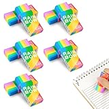1,🌈【Excelente Capacidad de Borrado】: Las gomas de borrar HABNI han sido diseñadas especialmente para trabajos escolares y actividades artísticas. Su fórmula de goma especial elimina eficazmente las marcas de lápiz de forma limpia y sin dejar residuos, sin dañar el papel. Perfectas para trabajos precisos en exámenes, dibujos y tareas diarias de escritura.