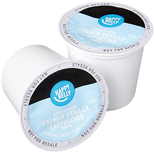 Happy Belly Cappuccino Coffee Pods Light Roast Compatible with 2.0 K-Cup Brewers, French Vanilla Flavored, 24 Count, 12.7 Ounce - image 4