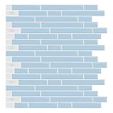 LONGKING 10-Sheet Self-Adhesive Peel and Stick Backsplash for Kitchen, Vinyl Decorative Tiles (Blue)