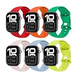 THWALK 6 Pack Sport Bands Compatible with Apple Watch Band Ultra 3/2/1 49mm, Series 11/10 46/42mm, 9/8/7 45/41mm, SE/6/5/4 44/40mm, 3/2/1 42/38mm for Women Men