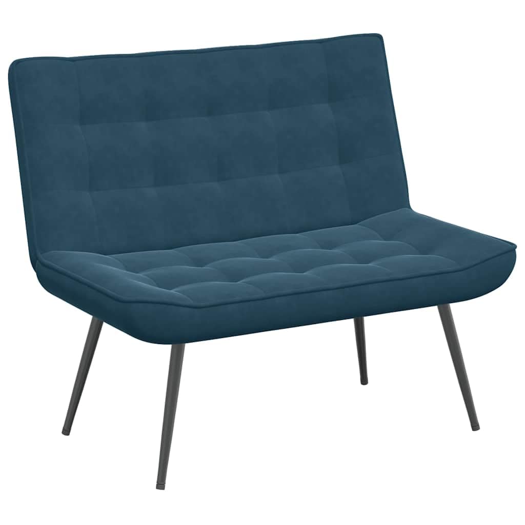 vidaXL Sitzbank Blau 110x74x84 cm Samt, Bank, Sitzbank Wohnzimmer, Wohnzimmerbank, Eingangsbank, Esszimmerbank, Wohnzimmermöbel, Samtbank