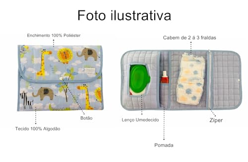 Bolsa Higiênica Para Bebê C/Porta Fraldas Necesser Organizadora – Urso oca