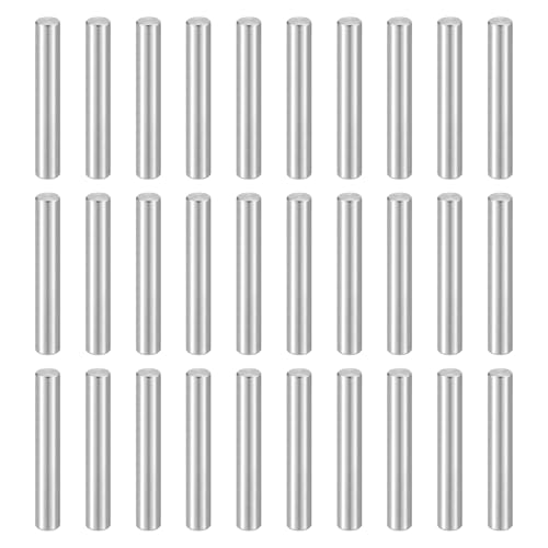 Image of sourcing map 50pcs Dowel Pins M5(5mm) x 40mm 304 Stainless Steel Cylindrical Shelf Support Peg Pin Rod Fasten Elements for Metal Devices Wood Furniture DIY Installation, Silver