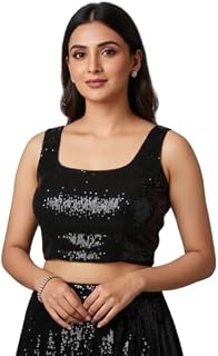 StarGlam Womens Golden Sequin Blouse Sleeveless Sparkly Crop Top Elegant Festive Evening Stylish Cocktail Outfit Fashion Price In India