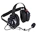 Rugged Radios H42-CF Carbon Fiber Behind The Head Two-Way Radio Headset with Dynamic Noise Cancelling Microphone, Push to Talk, and 3.5mm Input Jack for Music & MP3 Players
