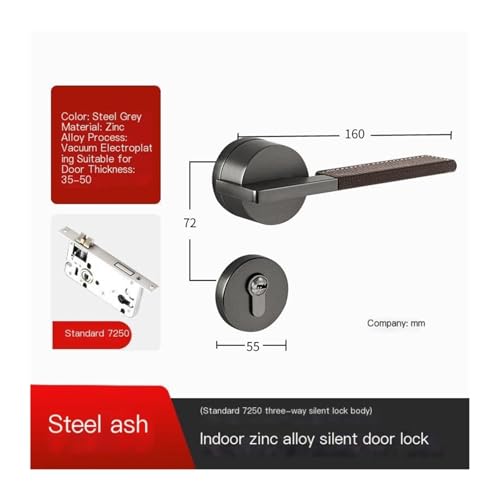 Serrure de porte simple en bois et poignée cuir pour suite parentale cocooning