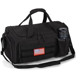Tactical Gym Bag for Men, 40L Duffle Bag with Shoes Compartment for Travel | Water-Resistant Sports Weekender Bag with Adjustable Shoulder Strap Wet Pocket for Gym,Travel,Hiking,Camping Overnight Trips