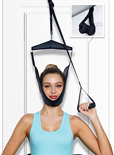 Cervical Neck Traction Device Over-The-Door,Portable Neck Stretcher,Effective Home Physical Therapy for Neck Pain Relief