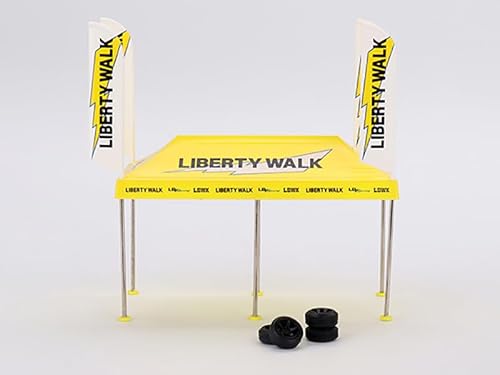 Service Tent Set with Extra Wheels Liberty Walk-LB Racing for 1/64 Scale Models by True Scale Miniatures MGTAC31
