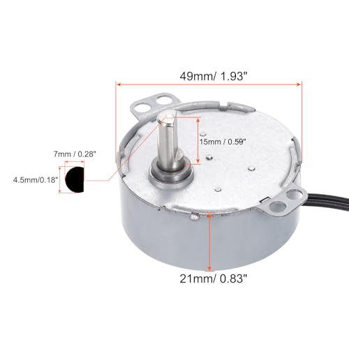 Miniatura 3 de Sourcing Map Sincrónico Motor Ac220-240v 4-5rpm 50-60hz Cw 4w D Eje Motor Eléctrico Para Microondas Horno, Ventilador