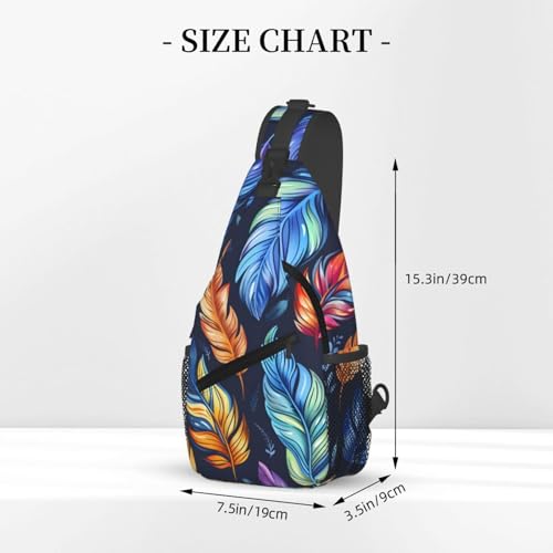 Bolso bandolera colorido estilo pluma para hombre y mujer miniatura 3