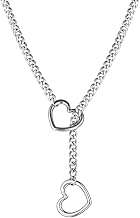 Women's Stainless Steel Heart Necklace Fashion Elegant Jewellery for Any Occasion Long Chain Necklace for Women