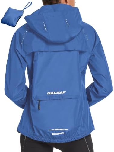 baleaf Fahrradjacke Damen Regenjacke Wasserdicht Atmungsaktiv Wanderjacke Windbreaker Sommerjacke Outdoor Jacken Leichte Windjacke Trekking Regenjacke Radjacke