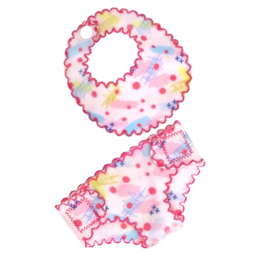HOMOBABE 1 Juego De Muñecas para Bebés Juguetes De Simulación para Bragas De Tela con Babero Bragas Reutilizables
