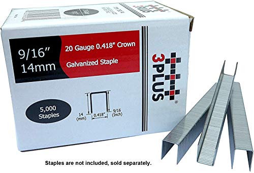 3Plus Ht5014Sp Pneumatic 20 Gauge Stapler, T50 Upholstery Stapler, 1/4-Inch To 9/16-Inch #TOP5