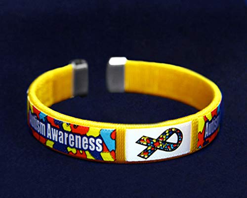 Autism Awareness Bangle Bracelet - Autism Ribbon Wristbands for Small Wrist - Perfect for Gift-Giving & Fundraising - 1 Bracelet2